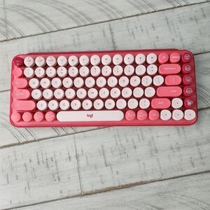 Logitech Pop Keys Wireless Keyboard In Heartbreaker Rose Colour